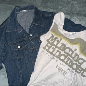 Blue Jean Jacket + tank top set